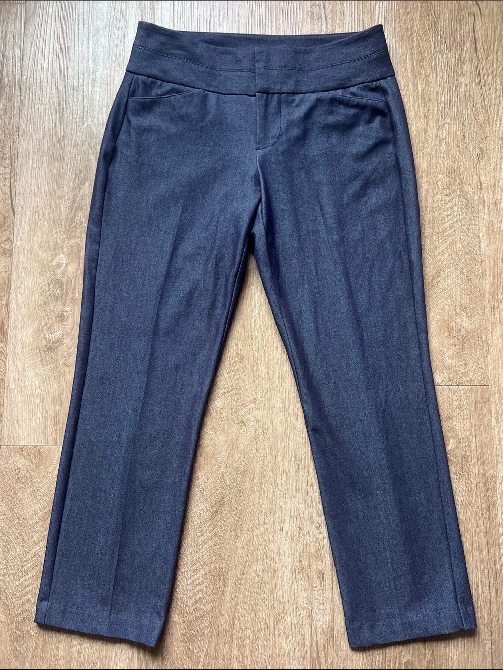ELLE Women’s Blue High Waist Stretch Ankle Trousers Size 4 - Picture 1 of 15